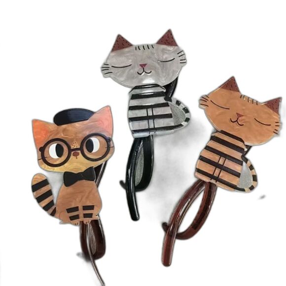 cat Accessories - NWT French twist Parisian Kitty cats hair doodles! So adorable!
